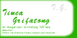 timea grifatong business card